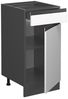 Küchenunterschrank R-Line Weiß 40 cm J-Shape, AP Eiche Vicco Bild 4