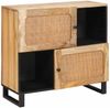 Sideboard, Kommode mit Speicher Braun 80 x 33 x 75 cm Massivholz Mango j2225p Bild 2