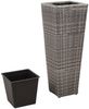 vidaXL Garten-Hochbeet 3-tlg. Poly Rattan Grau 45424 Bild 4
