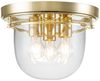 Quoizel QZ-WHISTLING-F-PB Badezimmerleuchte Whistling E27 40W IP44 Stahl, Glas; Messing poliert B:33cm Ø33cm dimmbar Bild 2