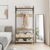 vidaXL Kleiderständer mit Schubladen Sonoma-Eiche 89x39x184,5 cm 838954 Bild 3