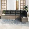 vidaXL Gartensofa-set 5 pcs Grau Poly-Rattan 3347059 Bild 3