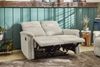 2-Sitzer-Relaxsofa Federkern Couch m. Liegefunktion verstellbar Bezug Cord Beige Bild 4