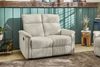 2-Sitzer-Relaxsofa Federkern Couch m. Liegefunktion verstellbar Bezug Cord Beige Bild 2