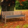 CLP Gartenbank Teakholz Jackson mit Sitzkissen,dunkelgrau 206x48x8 cm Bild 2