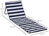 Outsunny Gartenliege Verstellbare Sonnenliege, Faltbare Strandliege, 2 St, Strandmatte, Stahl, Oxford, 142 x 51 x 40 cm, Blau,Weiß Bild 3