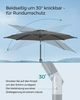 SONGMICS Terrassenschirm 300 cm, UV-Schutz UPF 50+, Sonnenschirm klappbar mit Kurbel, für Balkon, Pool, mit Ständer, grau Bild 4