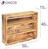 CHICCIE Holzkiste Holzregal 50x40x15cm - hell geflammt 2x langes Regal (1 St) Bild 5