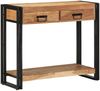 vidaXL Konsolentisch mit Regal Braun 90 x 33 x 75 cm Massivholz Akazie 4102737 Bild 3