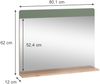 Badezimmerspiegel Izan Grün/Goldkraft Eiche 80.1 x 62 cm mit Ablage Vicco Bild 2