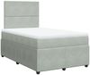 vidaXL Boxspringbett mit Matratze Hellgrau 120x200 cm Samt 3292304 Bild 2
