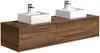 Vente-unique - ISAURE Waschbeckenmöbel Holz, PlatteKeramik Braun - B 47 cm x H 32 cm x L 150 cm Bild 3