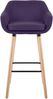 CLP 2er Set Barhocker Grant Stoffbezug Gestell aus Buchenholz bis 150 kg,lila Bild 4