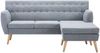 Ecksofa in L-Form, Stoffbezug Hellgrau, 171,5 x 138 x 81,5 cm Bild 3