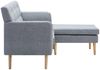 Ecksofa in L-Form, Stoffbezug Hellgrau, 171,5 x 138 x 81,5 cm Bild 4
