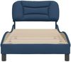 Einzelbettgestell Design für Erwachsene ohne Matratze Blau 90x190 cm Stoff d4063e Bild 4
