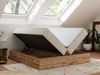 Polsterbett mit Bettkasten, Boxspringbett ohne Kopfteil WOOD ZERO, 7-Zonen Multipocket-Matratze und Topper, modernes Bett für Schlafzimmer - Beige Strukture - 140 x 200 cm - H3 Bild 3