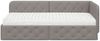 vidaXL Eckbettgestell Taupe 100 x 200 cm Stoff 3394058 Bild 5