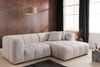 riess-ambiente Ecksofa ZERO GRAVITY 240cm graphit beige · 3-Sitzer Couch in L-Form mit Kissen, Einzelartikel 1 Teile, Strukturstoff · Nosagfederung · Rundumbezug · Ottomane rechts · Modern Bild 3