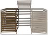 XL 1er-/2er-Mülltonnenverkleidung Erweiterung HWC-H62, Mülltonnenbox, 114x67x97cm Massiv-Holz ~ dunkelbraun Bild 4