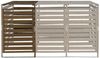 XL 1er-/2er-Mülltonnenverkleidung Erweiterung HWC-H62, Mülltonnenbox, 114x67x97cm Massiv-Holz ~ dunkelbraun Bild 3