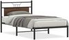 vidaXL Bettgestell ohne Matratze Braun Eiche 100x190 cm Holzwerkstoff 4106835 Bild 2