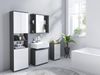 byLIVING Badezimmer Seitenschrank NEBRASKA / Anthrazit matt, Hochglanz weiß lackiert / B 35,5, H 74, T 31,5 cm / mit 2 Schubkästen Bild 2
