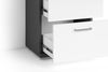 byLIVING Badezimmer Seitenschrank NEBRASKA / Anthrazit matt, Hochglanz weiß lackiert / B 35,5, H 74, T 31,5 cm / mit 2 Schubkästen Bild 5