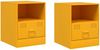 vidaXL Nachttische 2 Stk. Senfgelb 34,5x39x44 cm Stahl 841758 Bild 2