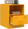 vidaXL Nachttische 2 Stk. Senfgelb 34,5x39x44 cm Stahl 841758 Bild 4
