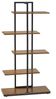 Mondeer Bücherregal Standregal, 5 lagiges asymmetrisches Split-Level Lagerregal, 74x28x144.5cm, Braun Bild 4