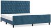 vidaXL Bettgestell ohne Matratze Dunkelblau 160x200 cm Samt 3125950 Bild 2
