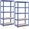Songmics Schwerlastregale mit 5 Ablagen, Stahl / MDF, Blau, 200 x 50 x 100 cm Bild 2