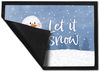 speecheese Fußmatte Schneemann im Wintersturm Fußmatte in 35x50 cm mit Spruch Let it snow Bild 2