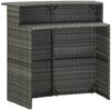 vidaXL Garten-Bartisch Grau 120x55x110 cm Poly Rattan 313469 Bild 2