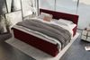 Boxspringbett Valerio Familienbett - Webstoff - bordeaux - 260x200 cm Bild 4