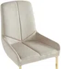 Vente-unique - BERLONA Stuhl SamtStoff Beige - B 58 cm x H 96 cm x L 53 cm Bild 3