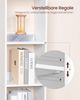 Bücherregal, Bücherschrank，Würfelregal，Modernes offenes Regal aus Holz, Aufbewahrungsregale und Präsentationsregale für Wohnzimmer, Home Office, Schlafzimmer, 4-Tier, Weiß Bild 5