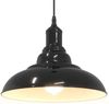 vidaXL Pendelleuchte Höhenverstellbar E27 Schwarz Glänzend Ø 31 cm 4103435 Bild 5