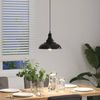 vidaXL Pendelleuchte Höhenverstellbar E27 Schwarz Glänzend Ø 31 cm 4103435 Bild 4