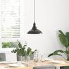 vidaXL Pendelleuchte Höhenverstellbar E27 Schwarz Glänzend Ø 31 cm 4103435 Bild 3