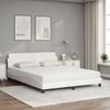 vidaXL Bett mit Matratze "Dover" Weiß 160x200 cm Kunstleder 3208438 Bild 3