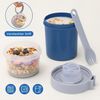 Bugucat 2in1 Müslibecher to Go Set 560ml+310ml Yoghurt Salatbecher Blau+Grün Bild 3