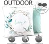 heimtexland Â® Outdoorkissen Lotus Effekt 45x45 Garten Dekokissen Wasserabweisend Outdoor Lounge Deko Kissen Typ742 Eukalyptus Home Bild 2