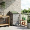 vidaXL Gartenschuppen Grau 59 x 56 x 113,5 cm Massivholz aus Fichte 42033438 Bild 3