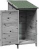 vidaXL Gartenschuppen Grau 59 x 56 x 113,5 cm Massivholz aus Fichte 42033438 Bild 4