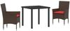 vidaXL Tisch- und Stuhlset mit Kissen 3 pcs Braun PE-Rattan 3379821 Bild 2