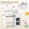 COSTWAY Kinderschreibtisch, mit Schublade, Bücherregal & Tastaturablage Bild 4