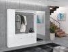 Garderobenschrank mit Spiegel SystemX in weiß Hochglanz 212 x 193 cm Bild 2