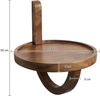 FINEBUY Wandregal FB98604, Mango Massivholz, Nachttisch für die Wand, Hängeregal Rund, Schweberegal Akzentregal Modern Bild 3